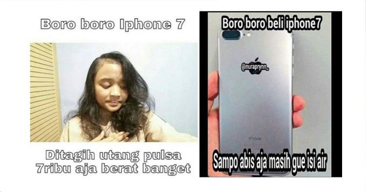 Meme Boro Boro Punya Iphone 7 Humor Dictio Community